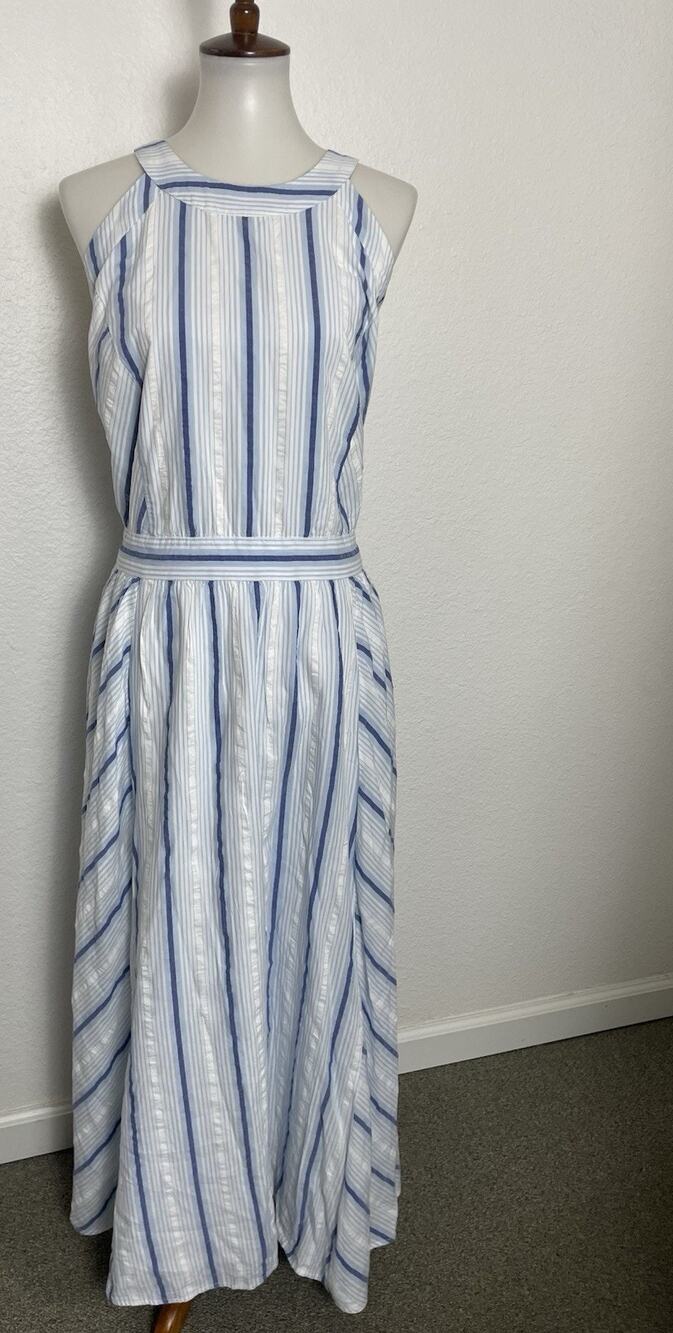 Lane Bryant Maxi Dress Sundress Halter Neck Striped Summer Spring